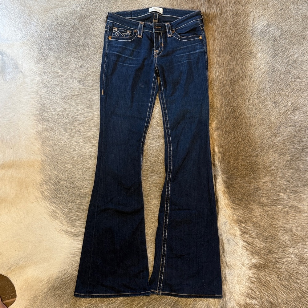 28 extra Long Big Star Dark Blue Flare Jeans